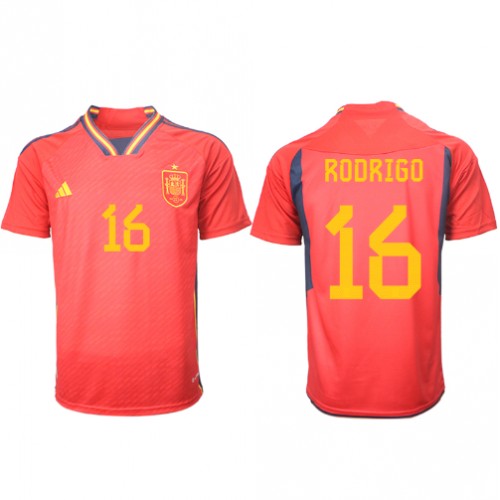 Hiszpania Rodri Hernandez #16 Koszulka Podstawowych MŚ 2022 Krótki Rękaw